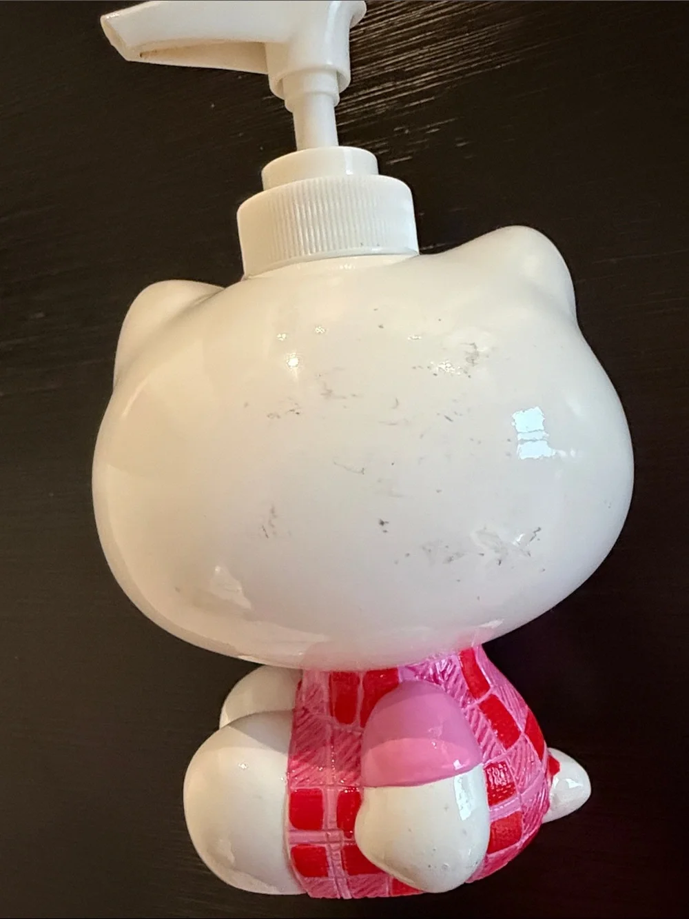 Hello Kitty White Ceramic Soap Dispenser with Pink Red Bow